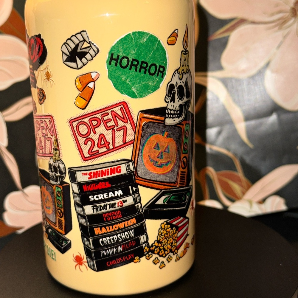 Horror Themed Cream Tumbler